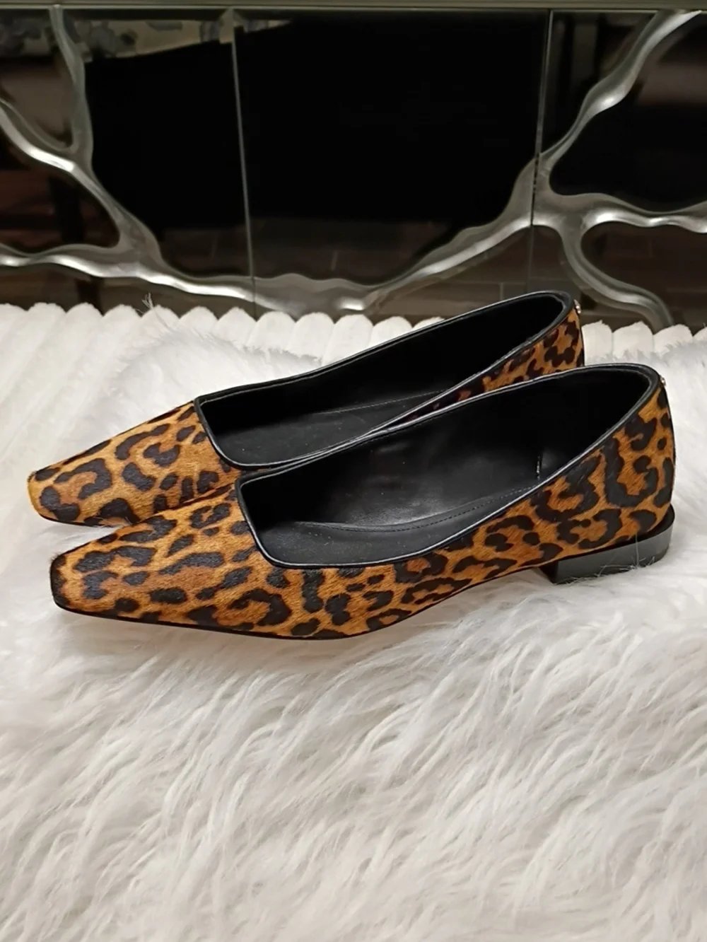 Michael Kors Darrah Cheetah Print Cow Fur Ballet Flats Women’s 6M